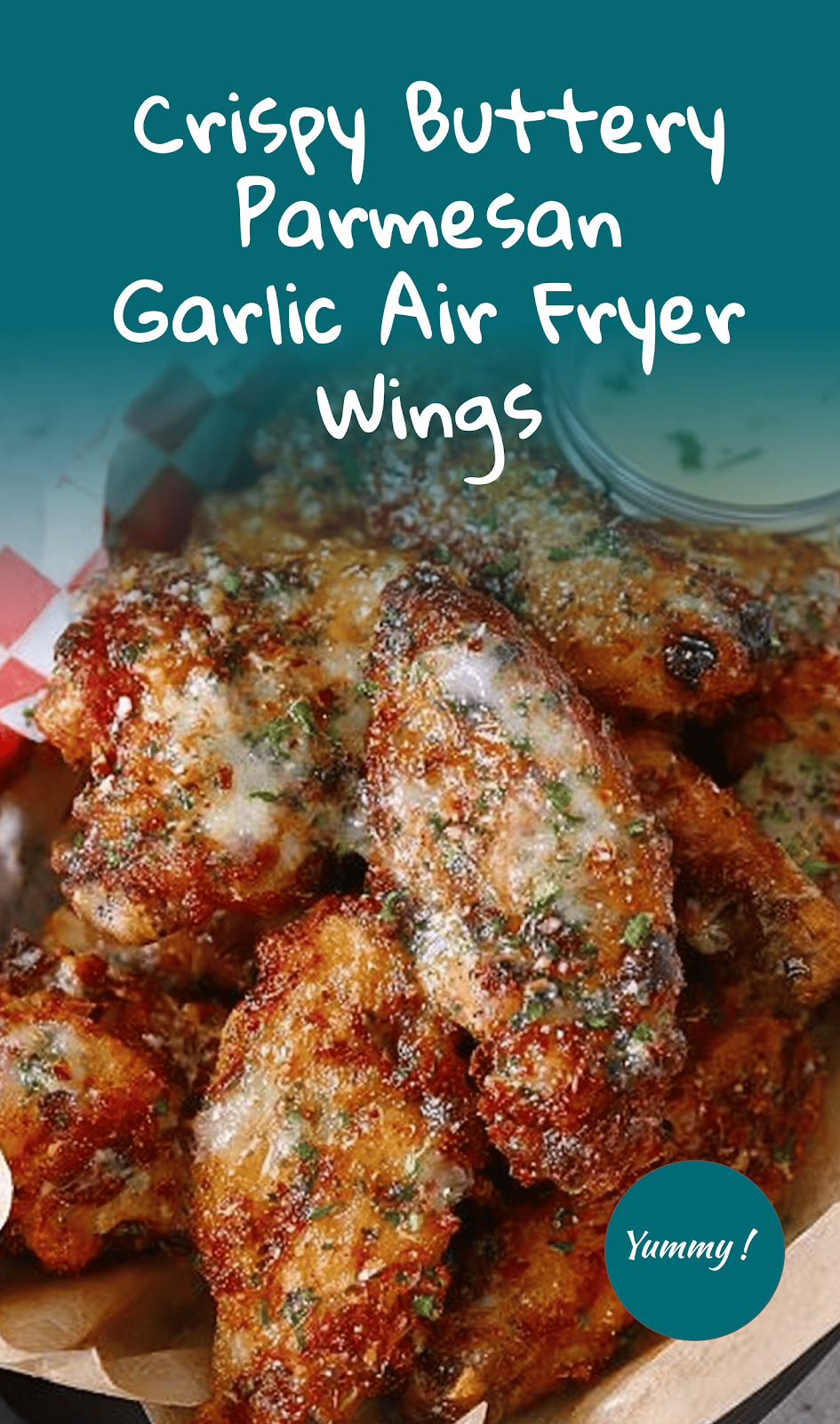 Air Fryer Buttery Parmesan Garlic Wings