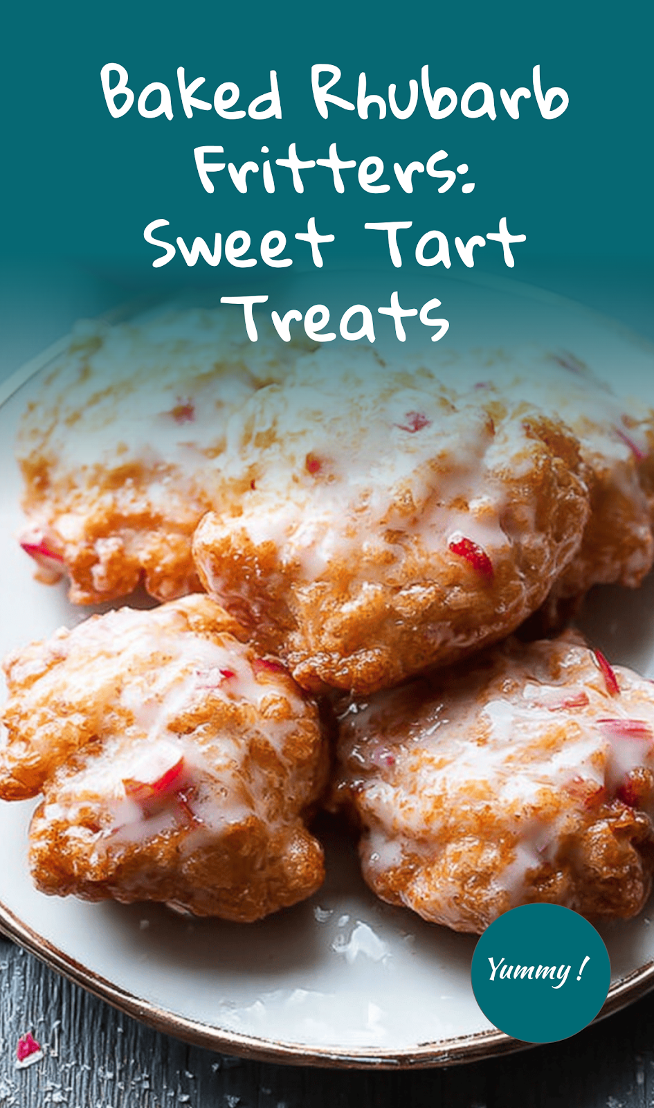 Baked Rhubarb Fritters: Sweet Tart Delights
