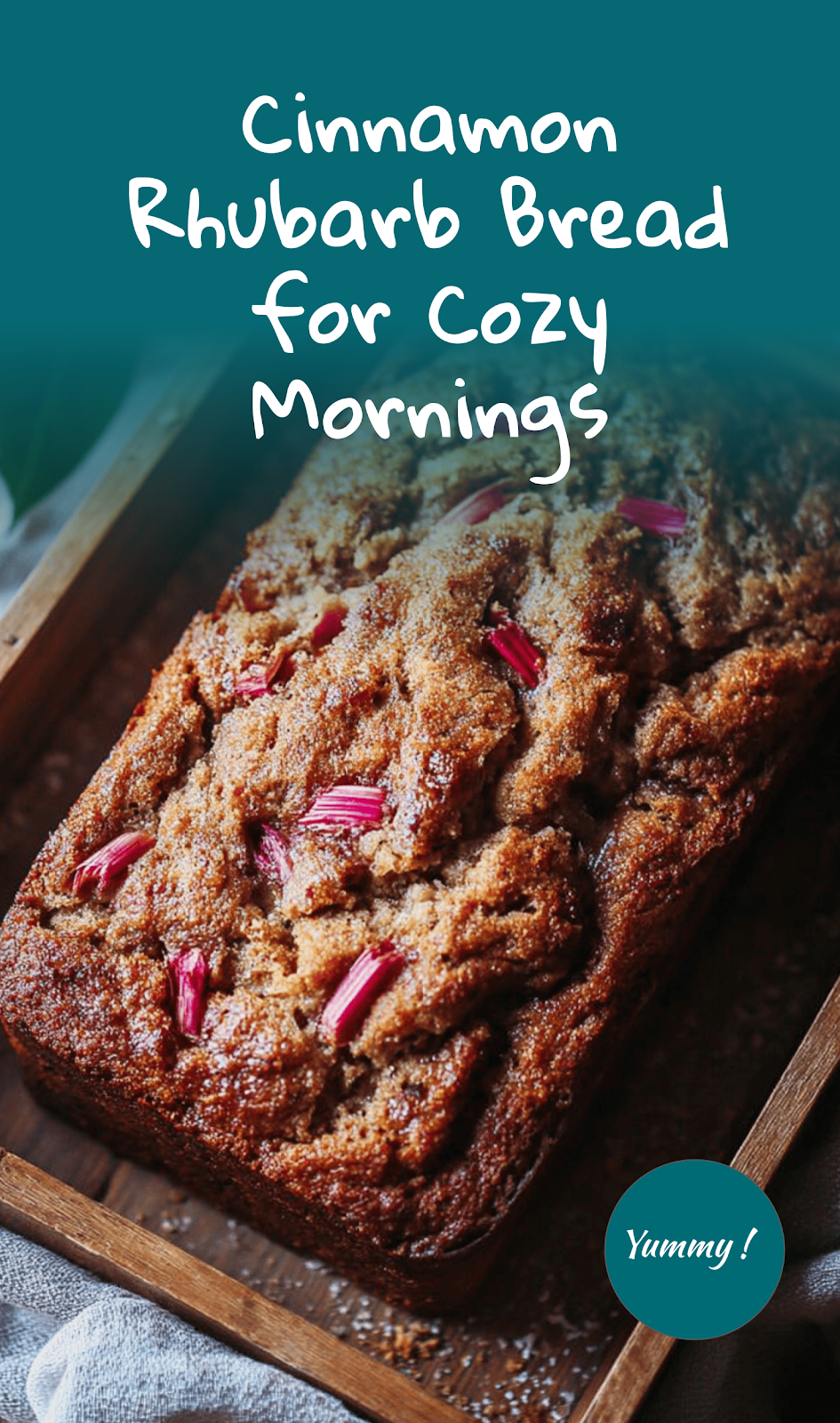 Cinnamon Rhubarb Bread for Cozy Mornings
