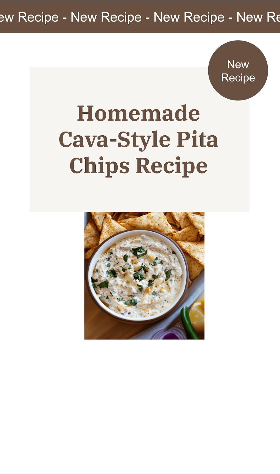 Copycat Cava Pita Chips