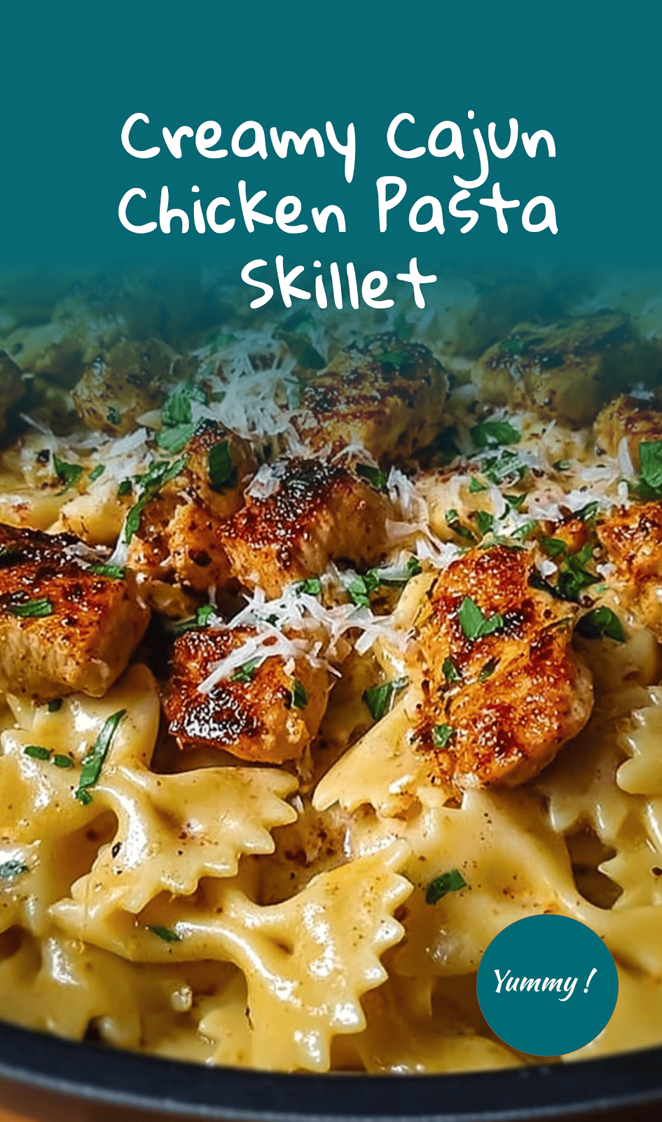 Creamy Cajun Chicken Bowtie Skillet