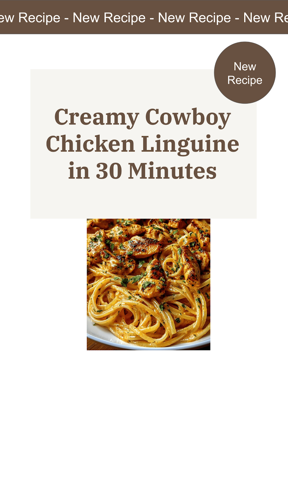 Easy Cowboy Butter Chicken Linguine
