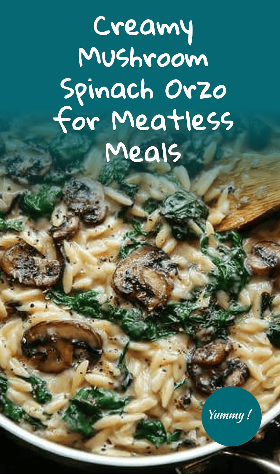 Easy Orzo Pasta with Mushrooms and Spinach – Perfect Meatless Dinner