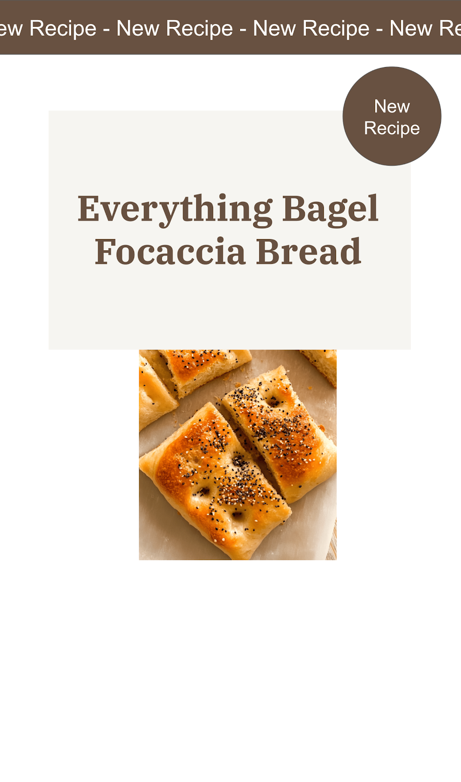 Everything Bagel Focaccia