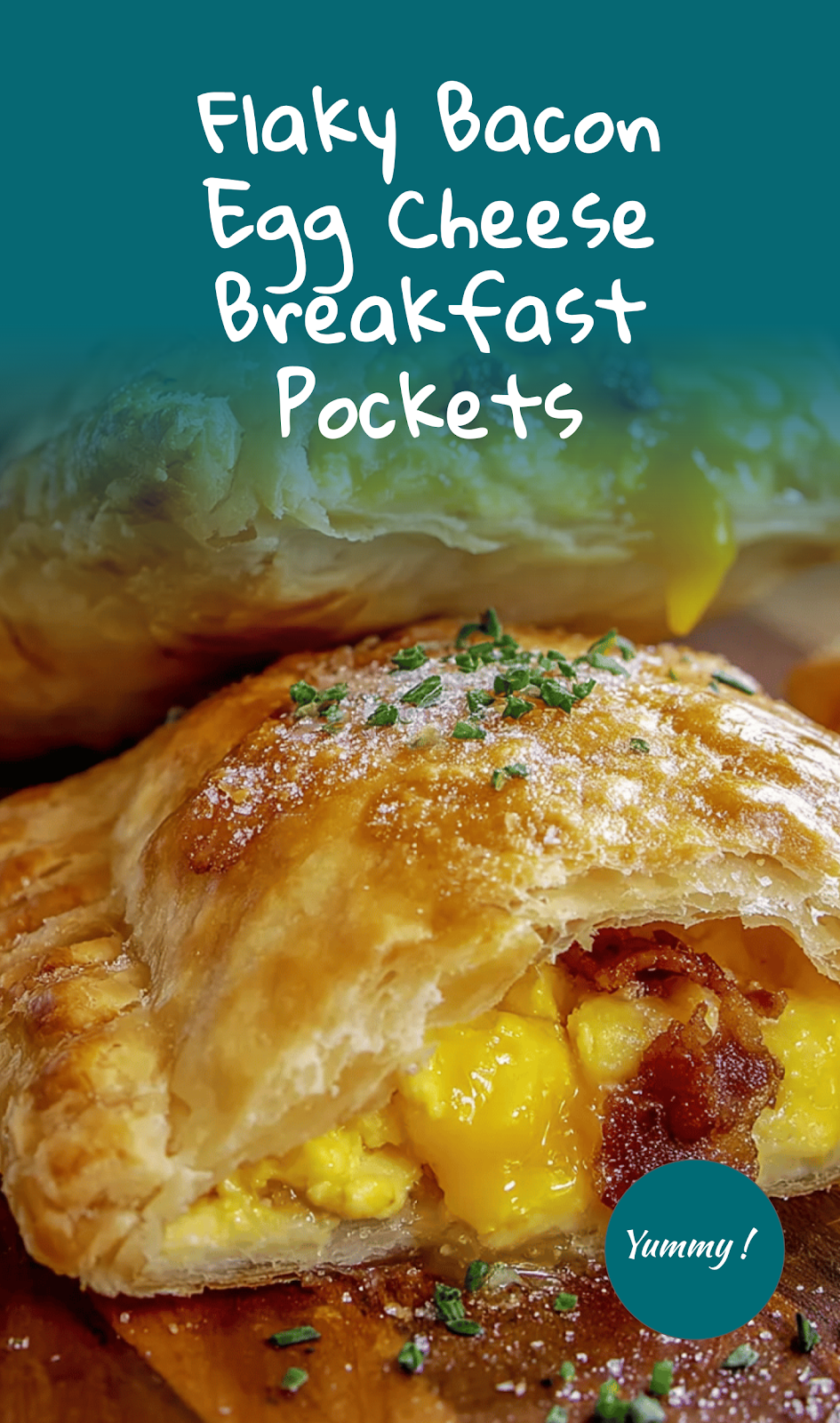 Flaky Bacon Egg Cheese Breakfast Pockets