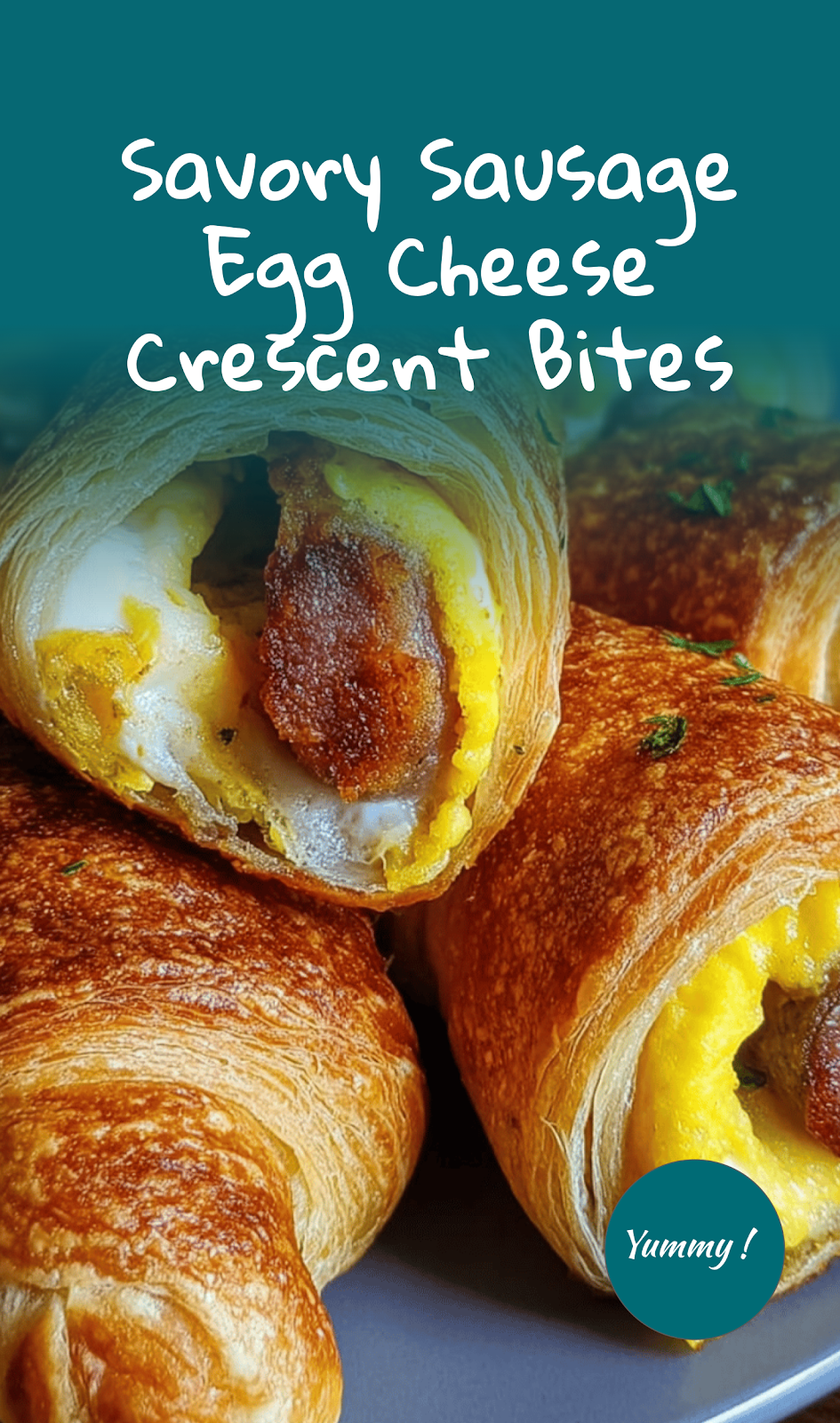 Flaky Sausage Egg Cheese Crescent Roll Ups