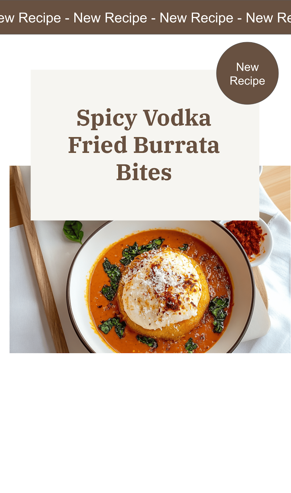 Fried Burrata with Spicy Vodka-Style Sauce