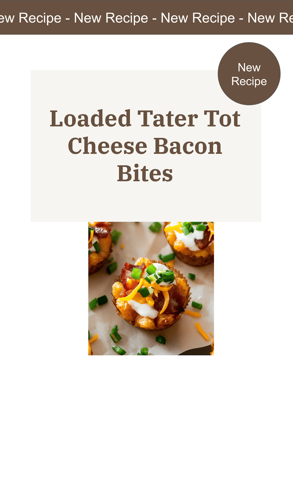 Loaded Tater Tot Cups