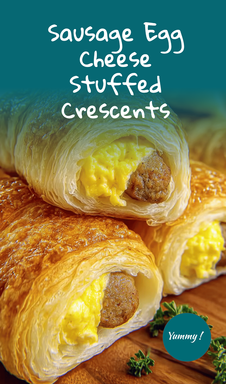 Sausage Egg Cheese Stuffed Breakfast Crescents