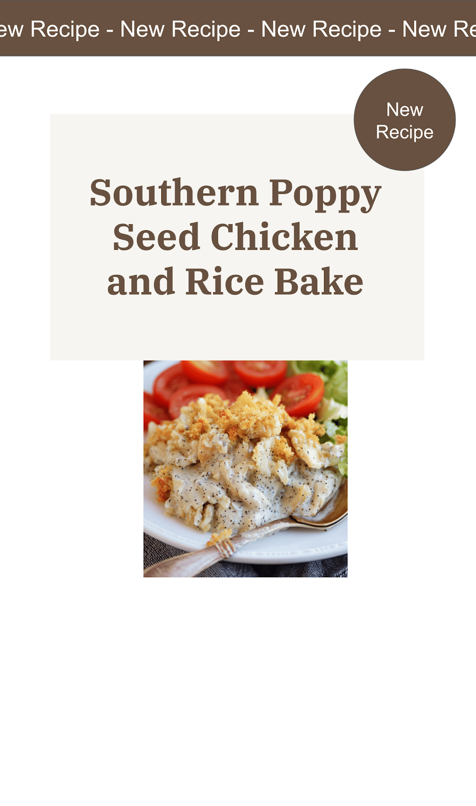 Southern Poppy Seed Chicken Casserole