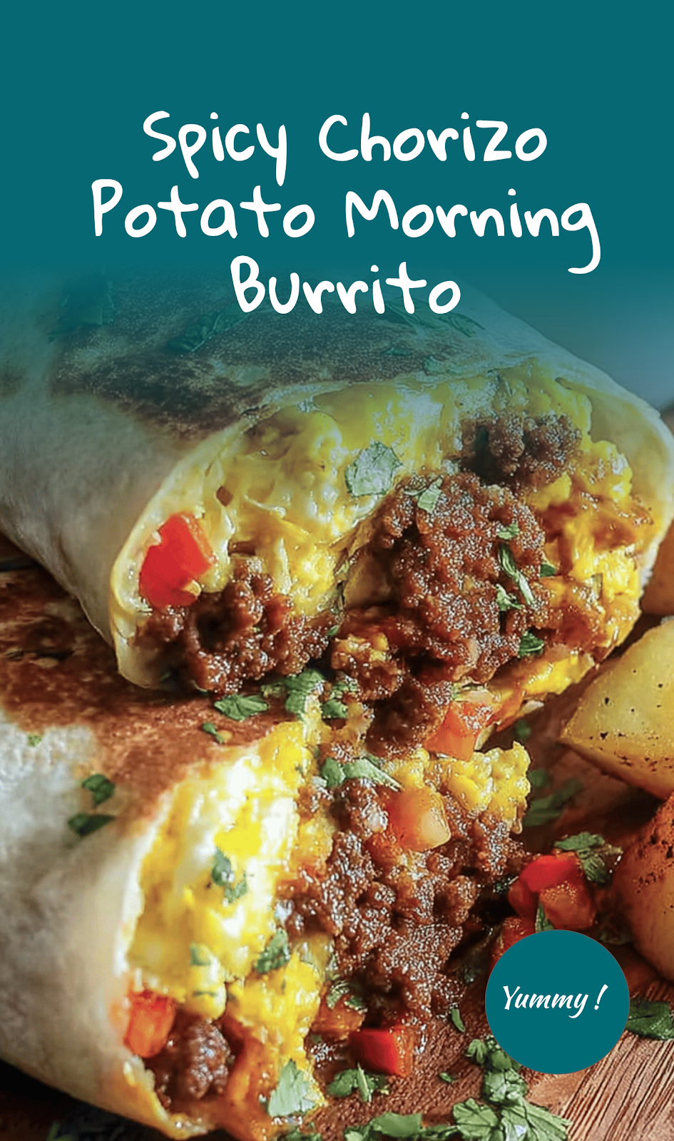 Spicy Chorizo Potato Breakfast Burrito