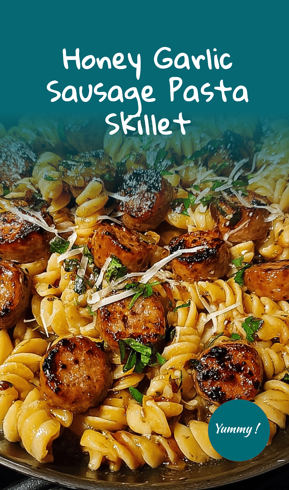 Sticky Honey Garlic Sausage Pasta Skillet: A Flavorful One-Pan Wonder