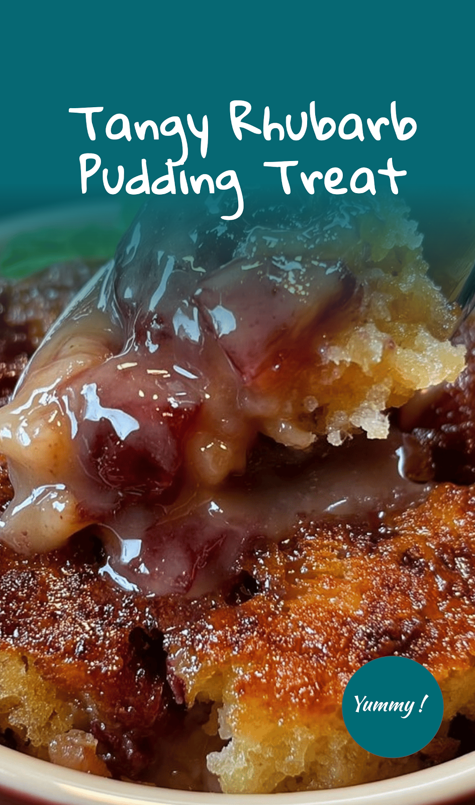Sticky Rhubarb Pudding Delight