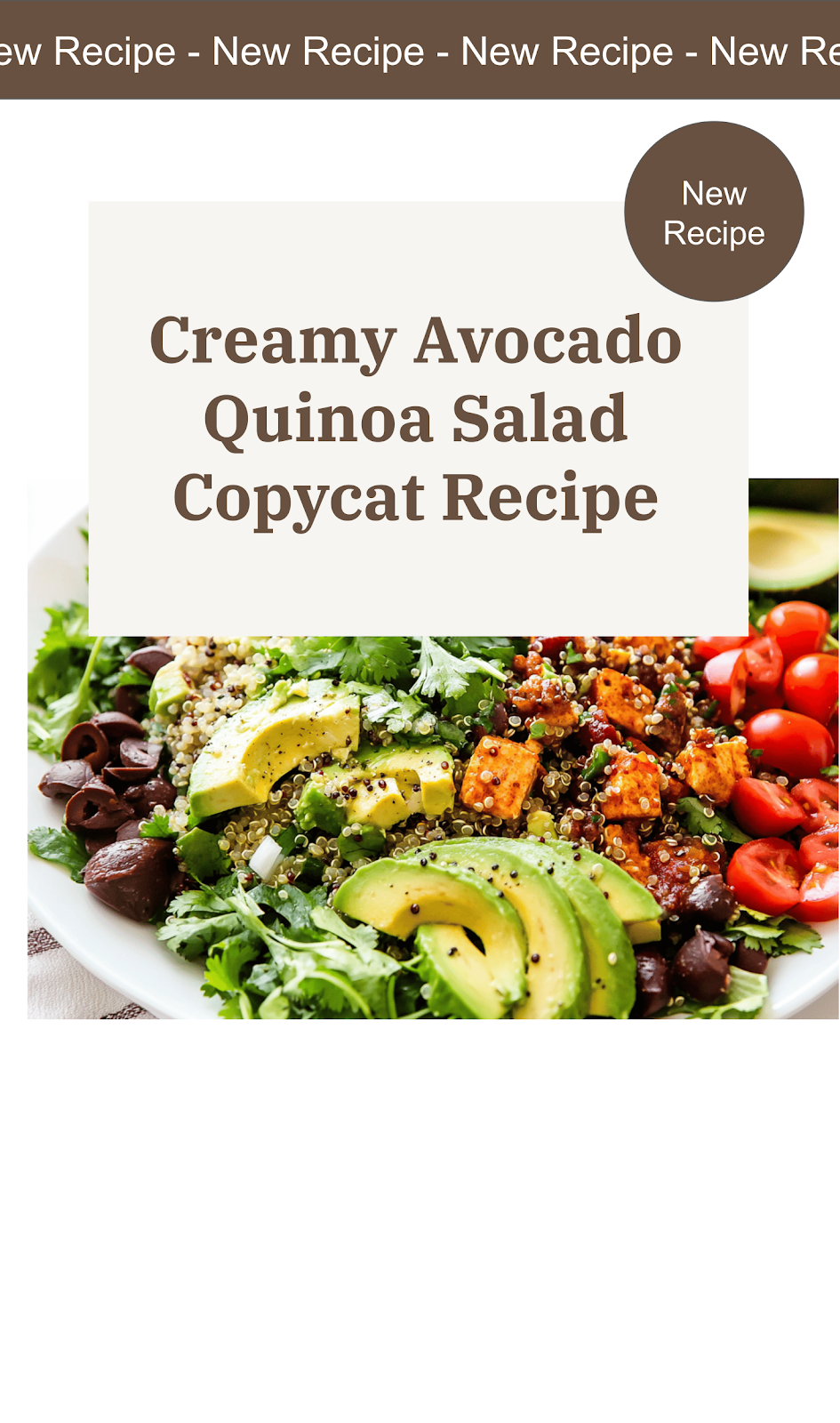 Avocado Quinoa Salad – Mendocino Farms Copycat