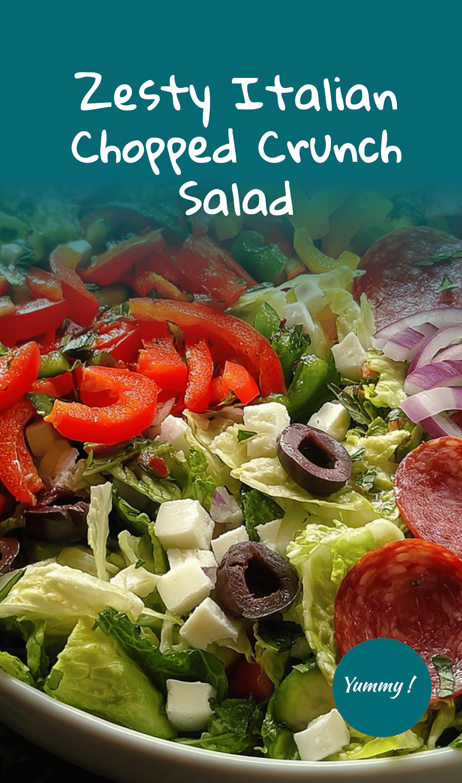 Bold Zesty Italian Chopped Crunch Salad