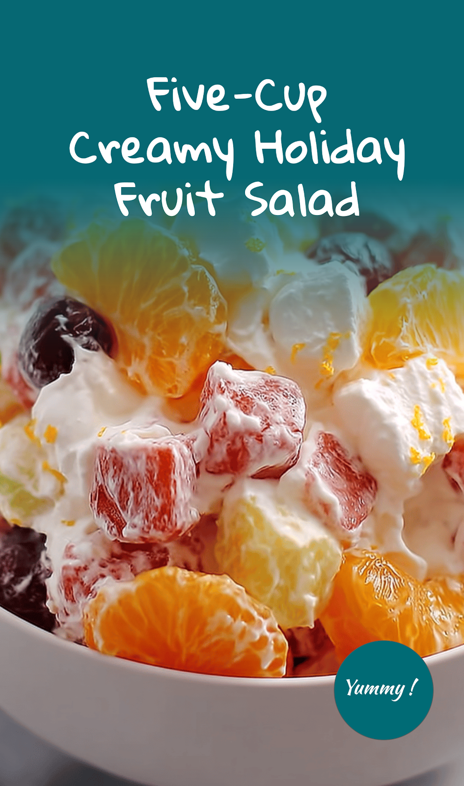 Creamy Five-Cup Holiday Fruit Salad