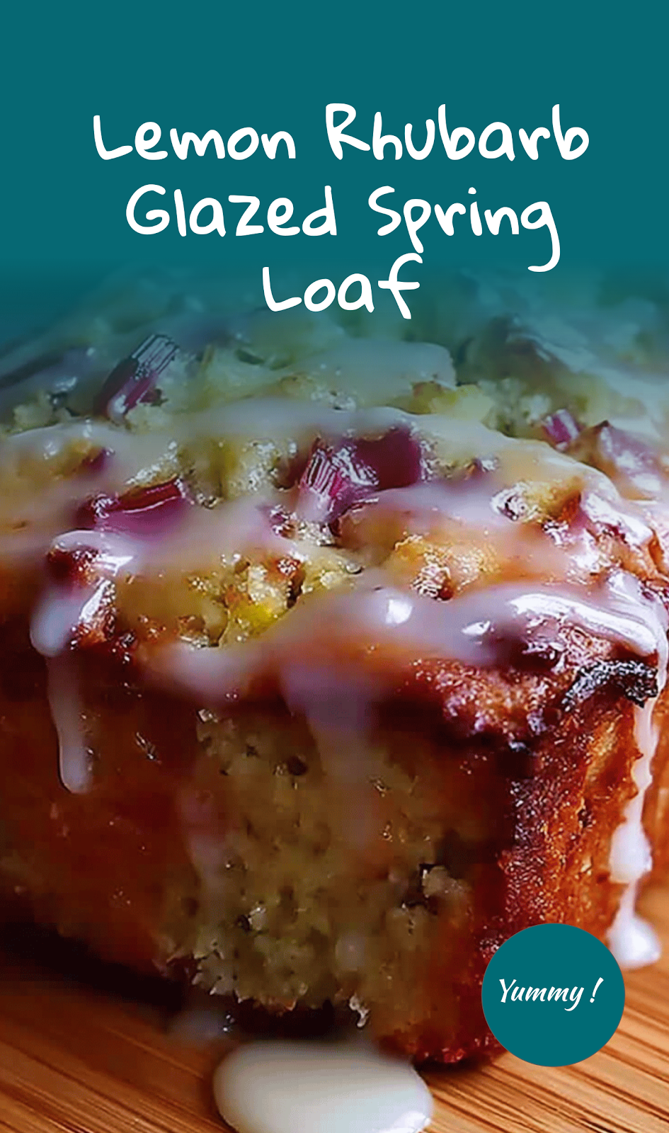 Lemon Rhubarb Glazed Loaf