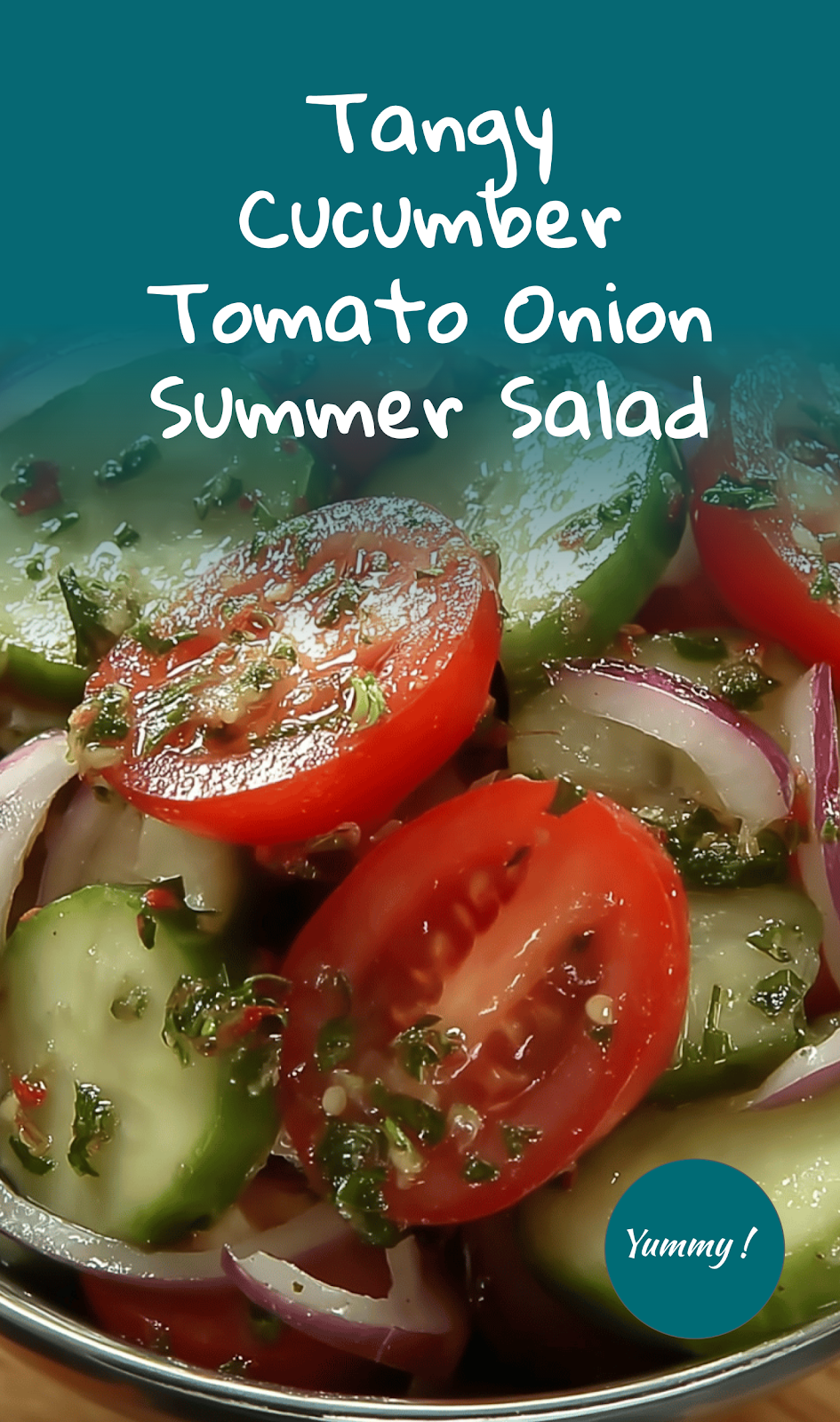 Tangy Marinated Cucumber Tomato Onion Salad