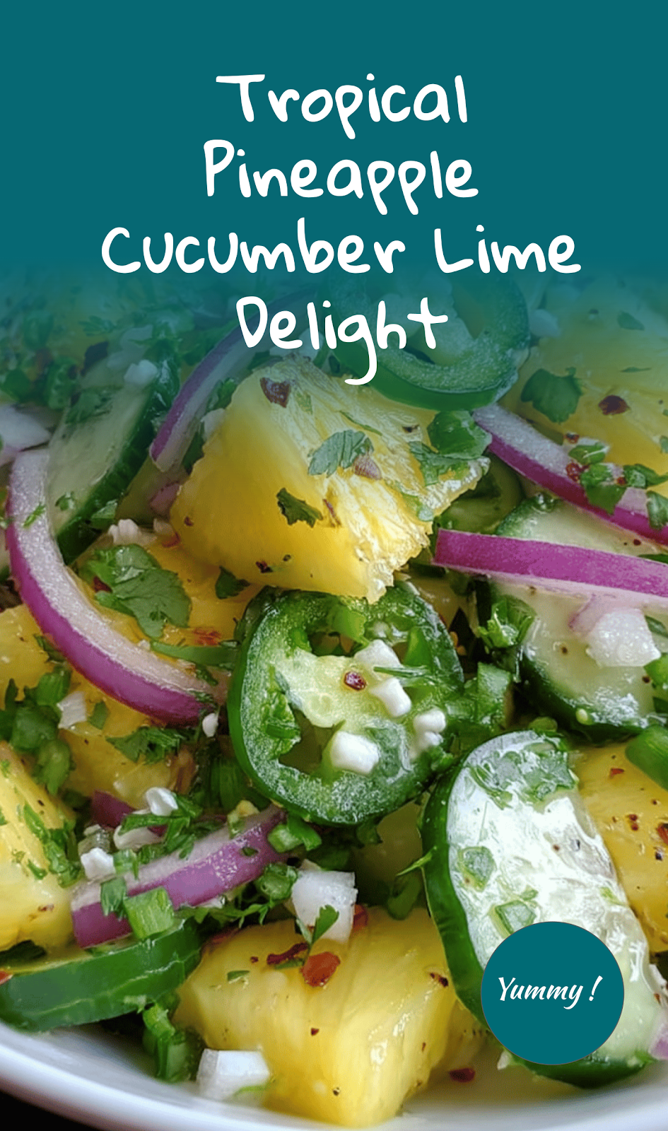 Tropical Pineapple Cucumber Lime Salad