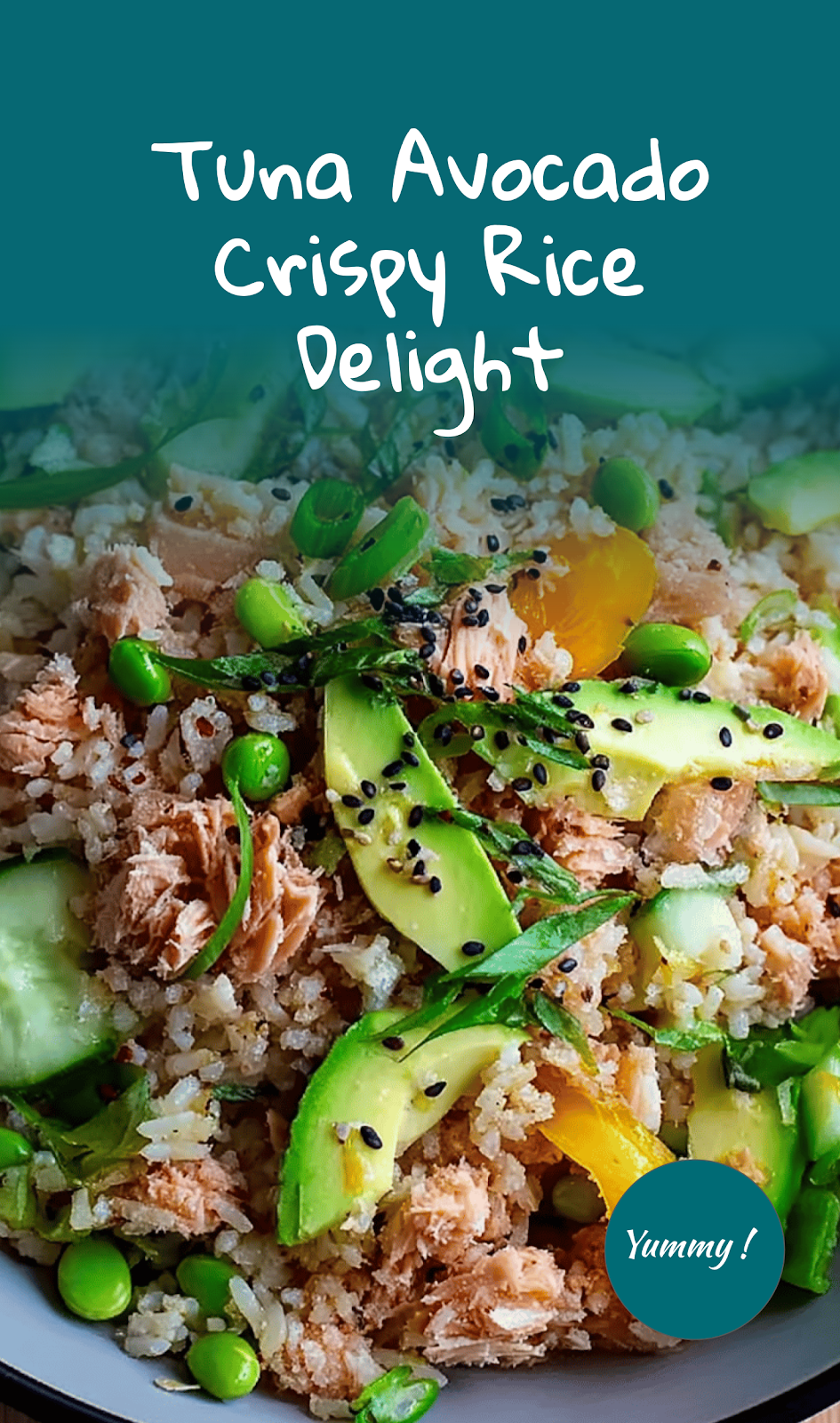 Tuna Avocado Crispy Rice Bowl